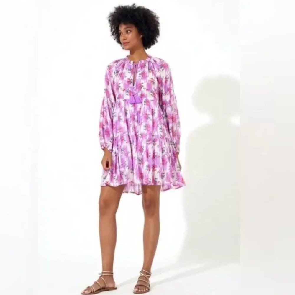 Oliphant Pink and Purple Floral Dress